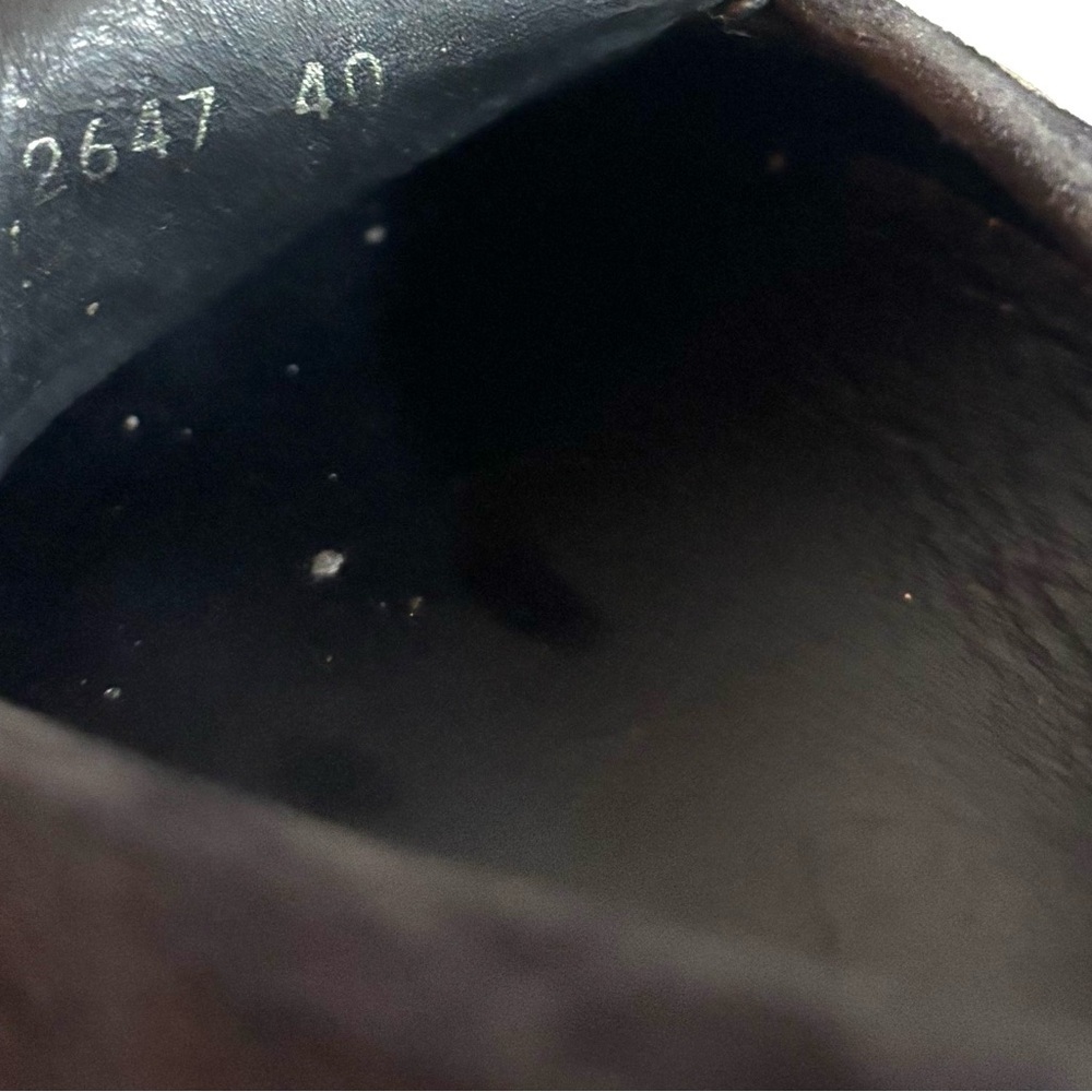 Prada vintage Black Suede Loafers with Silver Chain Accent size 40 - Picture 7 of 8